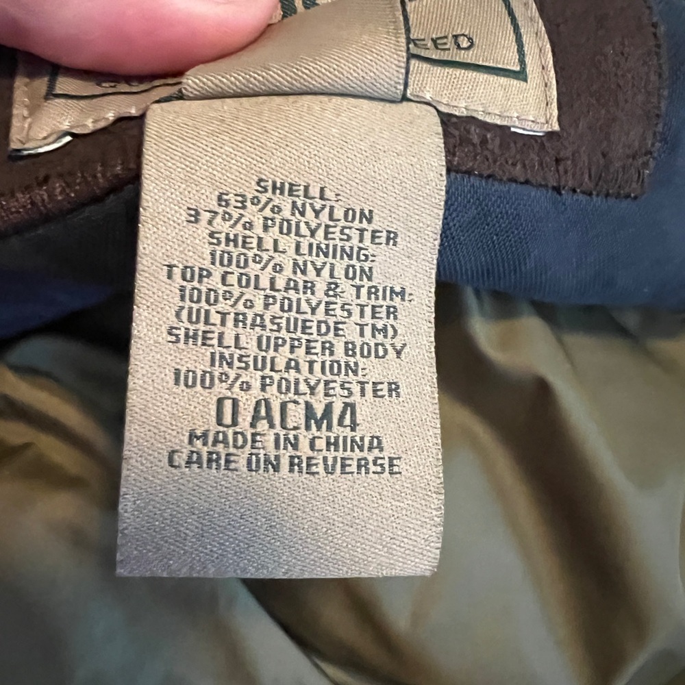 LL Bean Men’s Blue Canvas Field Barn Coat Removable Down Quilted Lining - Large - Picture 13 of 16